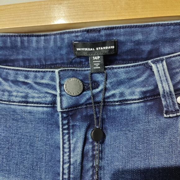 NWT Universal Standard Women's Sz 14P Seine High Rise Skinny Jeans Distressed - Picture 2 of 5